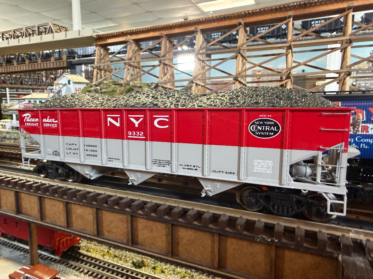 Ready Made Trains RMT-66221 - 70 Ton 3-Bay Coal Hopper Car "New York Central" w/ Load (Pacemaker)