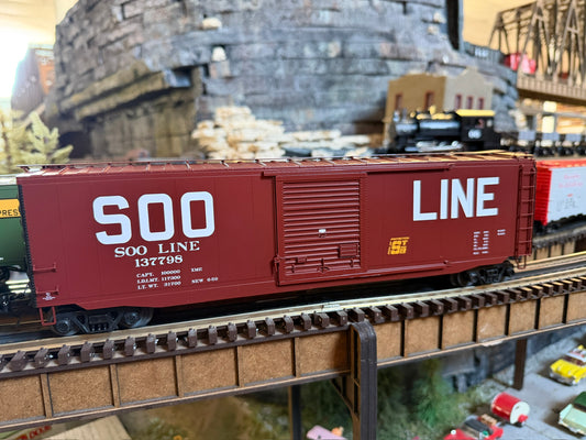 MTH 20-99449 - Premier - 50’ Ps-1 Box Car "SOO Line" #137798 (Brown) - Custom Run for MrMuffin'sTrains