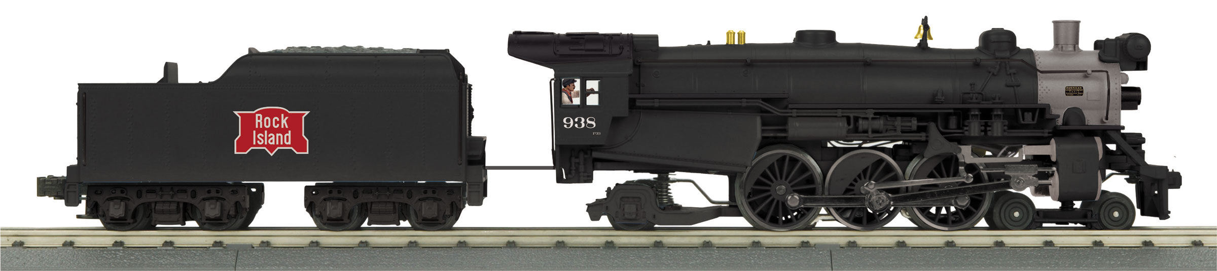 MTH 30-1884-1 - 4-6-2 Imperial P47 Pacific Steam Engine "Rock Island" #938 w/ PS3 - Custom Run for MrMuffin'sTrains