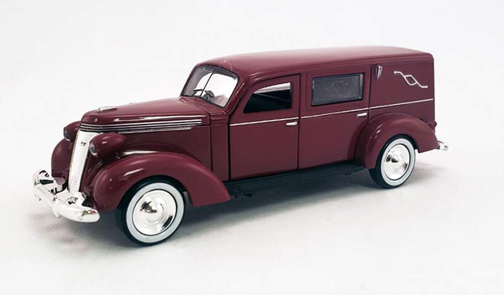 American Heritage Models - 1937 Studebaker Hearse (Maroon) - 1/43 Scale