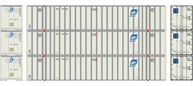 Athearn HO ATHN-2323 - 53' Stoughton Container "TDIU"  (3 Car Set)