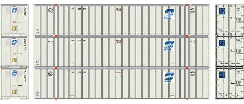 Athearn HO ATHN-2324 - 53' Stoughton Container "TDIU"  (3 Car Set)