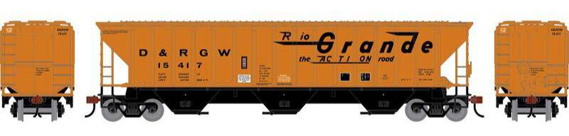 Athearn HO 2365 - PS 4740 Covered Hopper "Denver & Rio Grande Western" #15417