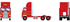 Athearn HO 2447 - Freightliner Double-Axle Tractor "Saia" #88928