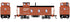 Athearn HO 2596 - 3-Window Wood Caboose "Grand Trunk Western" #77136