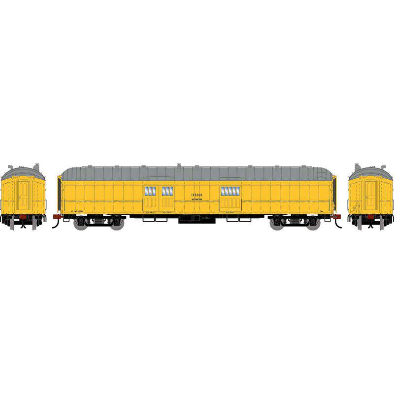 Athearn HO 2649 - 60' Pullman Common Standard Baggage Car "MOW" #115331 (Yellow)