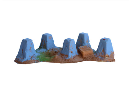 Atherton Scenics 702-WWII-Tank Traps/Dragon's Teeth Set of 2-Second hand-M7361-4 - MrMuffin'sTrains