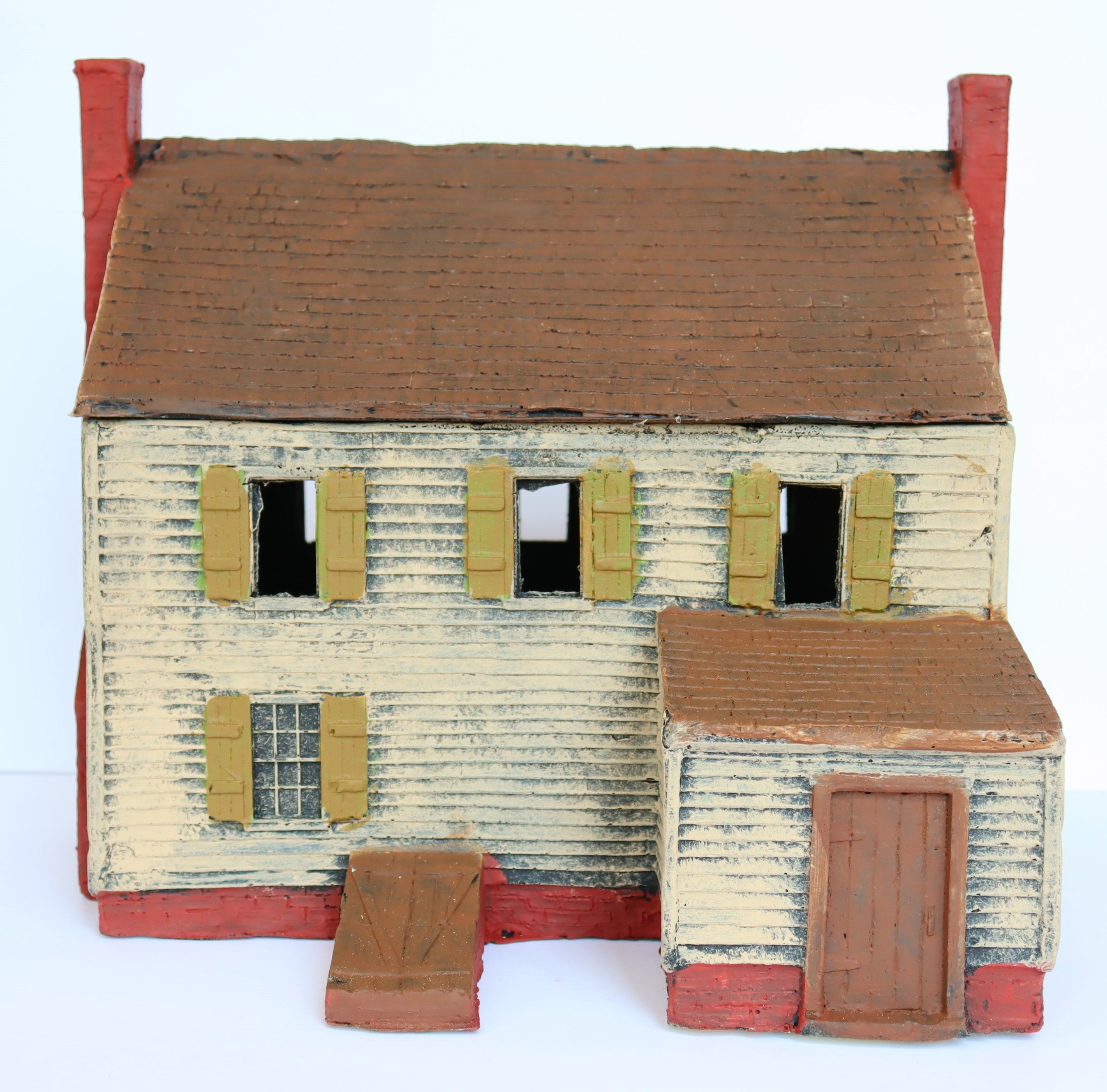 Atherton Scenics CBHW - Painted American Revolution Two-Story Clapboard House (White)