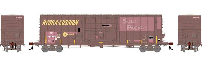 Athearn HO 2218 -Genesis - 50' PC&F Smooth Side Box Car w/14' Plug Door "Southern Pacific" #694796 (Primed for Grime)