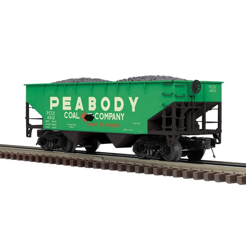 Atlas O 3002396 - Premier - 2-Bay Offset Hopper Car "Peabody Coal" (2-Rail)