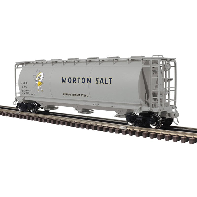 Atlas O 3002442 - Master - 3-Bay Cylindrical Hopper Car "Morton Salt" (2-Rail)
