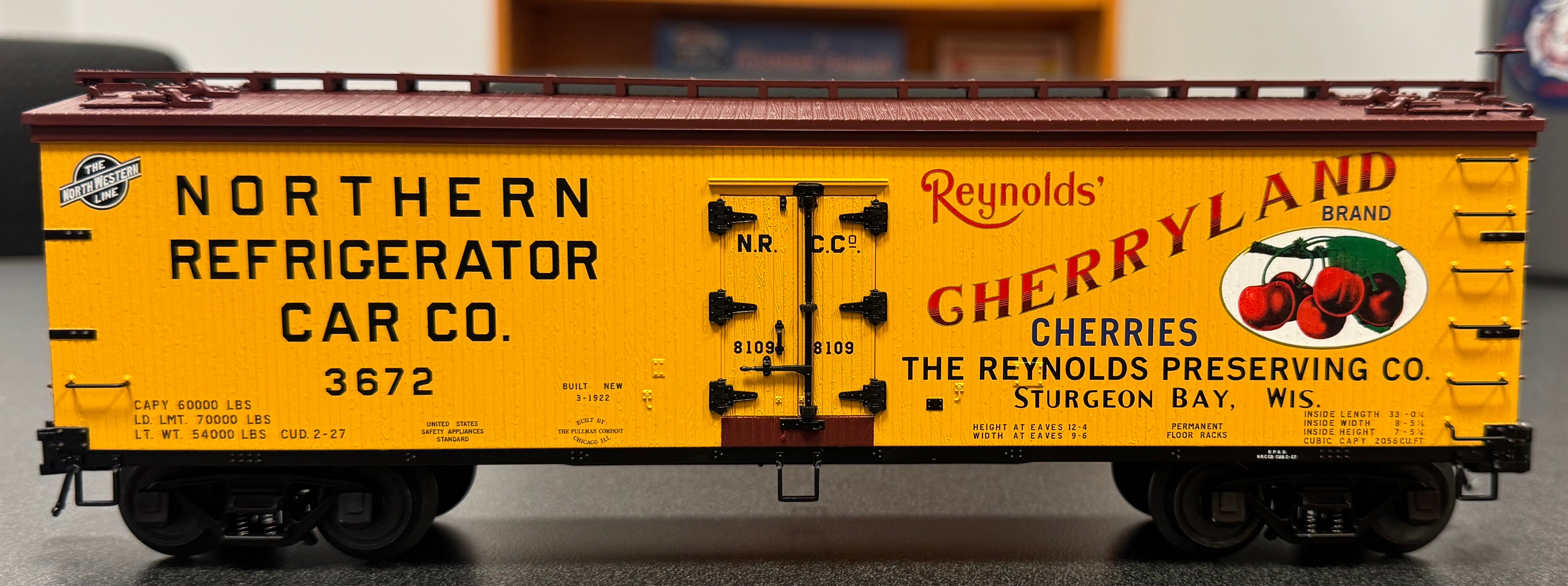 Atlas O 3002648S - Master - 40' Wood Reefer "Cherryland" (Yellow) - Custom Run for MrMuffin'sTrains