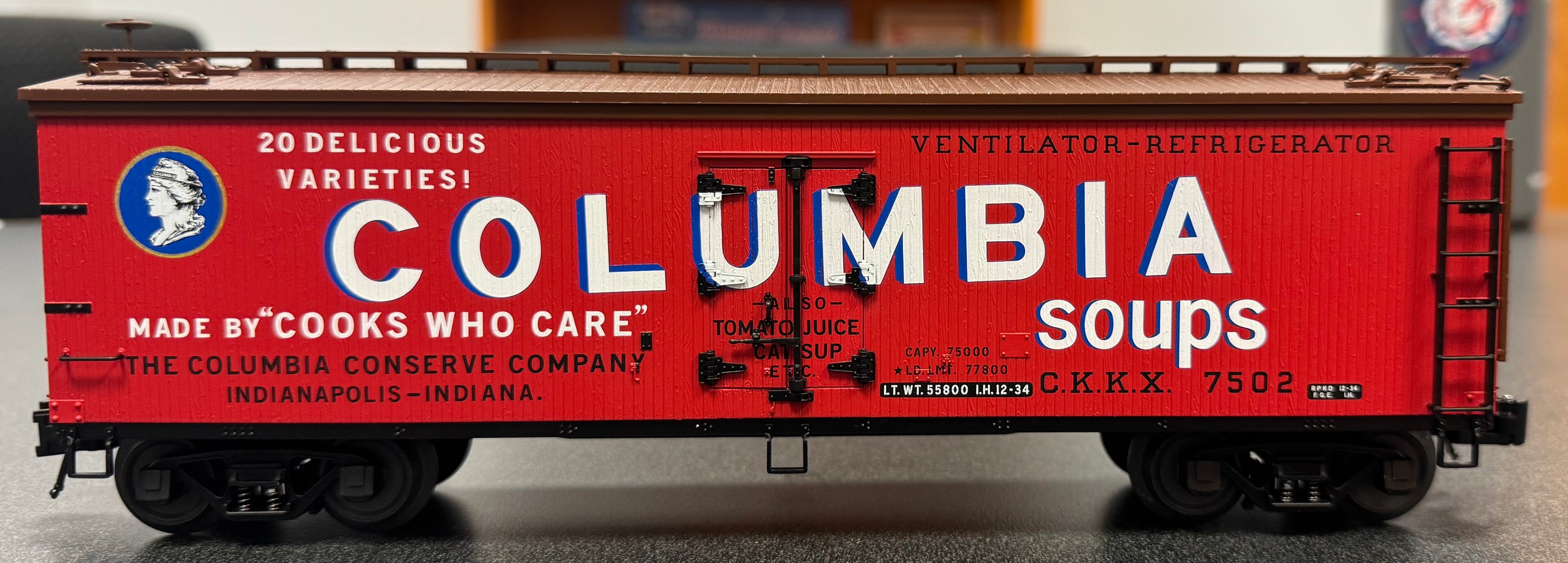 Atlas O 3002649S - Master - 40' Wood Reefer "Columbia Soup" - Custom Run for MrMuffin'sTrains