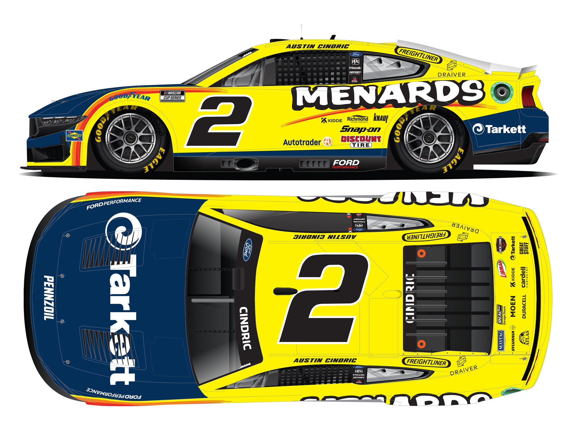 Lionel Racing - NASCAR Cup Series 2024 - Austin Cindric - #2 Menards