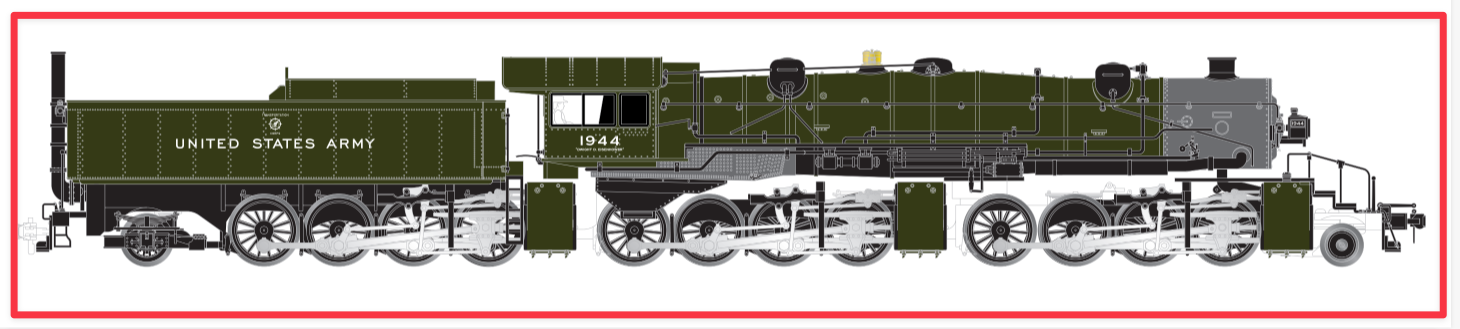 Lionel 2431860 - Vision Line Triplex Steam Locomotive "U.S. Army" #1944 - Custom Run for MrMuffin'sTrains