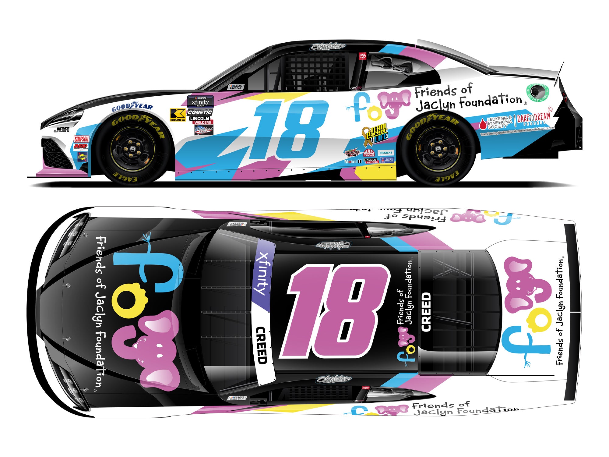 Lionel Racing - NASCAR Cup Series 2024 - Sheldon Creed - #18 Friends of Jaclyn Foundation