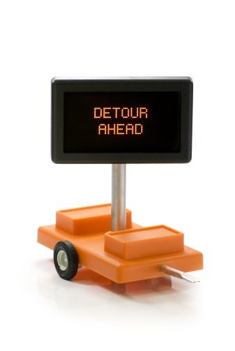 Miniatronics 85-504-01 - Mobile Highway Sign - Detour Ahead