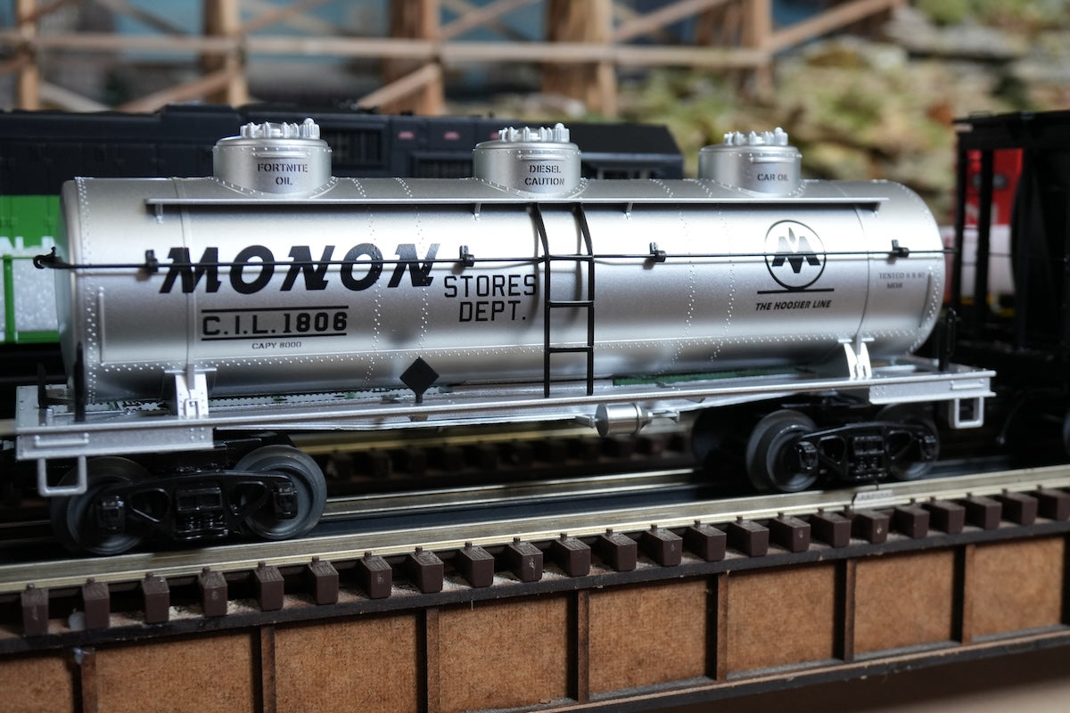 MTH 30-73673 - RailKing - 3-Dome Tank Car "Monon" #1806 - Custom Run for MrMuffin'sTrains
