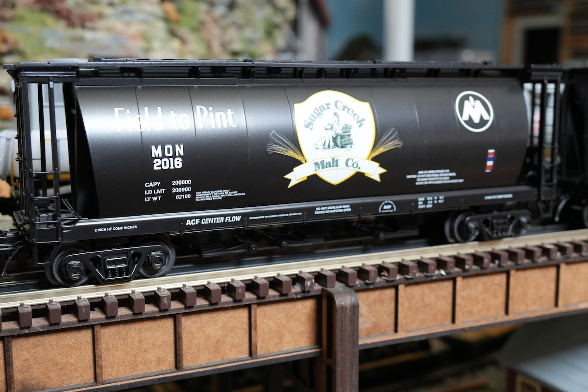 MTH 20-96887 - Premier - 3-Bay Cylindrical Hopper Car "Sugar Creek Malt” #2016 (Monon) - Custom Run for MrMuffin'sTrains