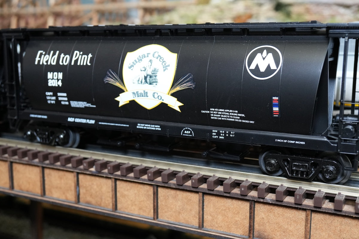 MTH 20-96886 - Premier - 3-Bay Cylindrical Hopper Car "Sugar Creek Malt” #2014 (Monon) - Custom Run for MrMuffin'sTrains