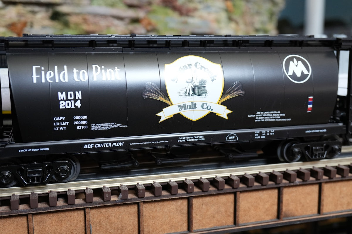 MTH 20-96886 - Premier - 3-Bay Cylindrical Hopper Car "Sugar Creek Malt” #2014 (Monon) - Custom Run for MrMuffin'sTrains