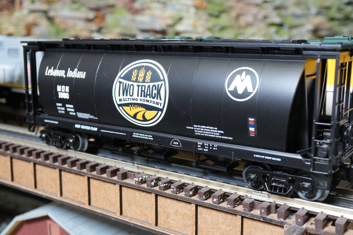 MTH 20-96885 - Premier - 3-Bay Cylindrical Hopper Car "Two Track” #1980 (Monon) - Custom Run for MrMuffin'sTrains