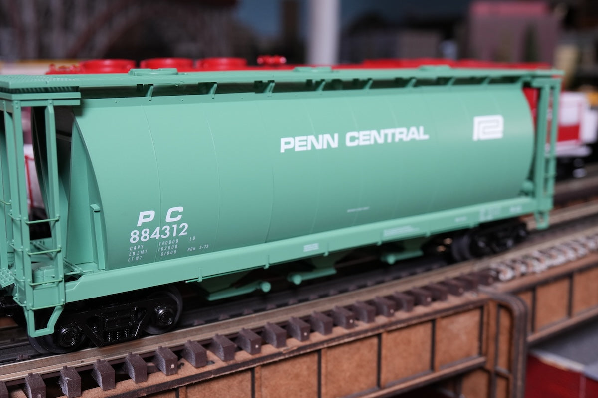 MTH 20-96871 - Premier - 3-Bay Cylindrical Hopper Car "Penn Central"