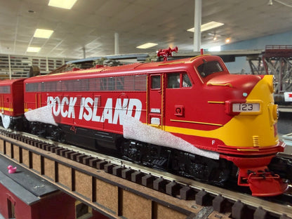 MTH - Premier - F-7 A/B Diesel Engine Set "Rock Island" #123/#11 w/ PS3 Set #1 - Custom Run for MrMuffin'sTrains - MrMuffin'sTrains