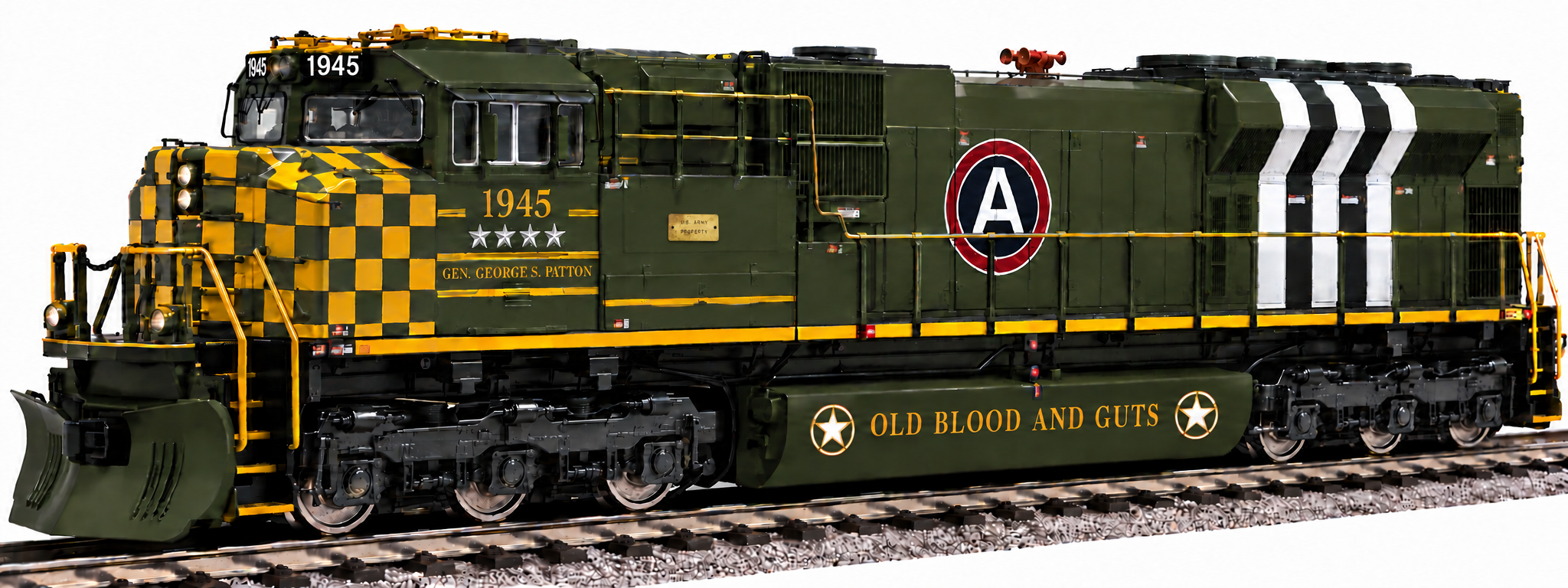 Lionel 27335USA - Legacy - SD70M Diesel Locomotive "U.S. Army" #1945 (Patton) - Custom Run for MrMuffin'sTrains