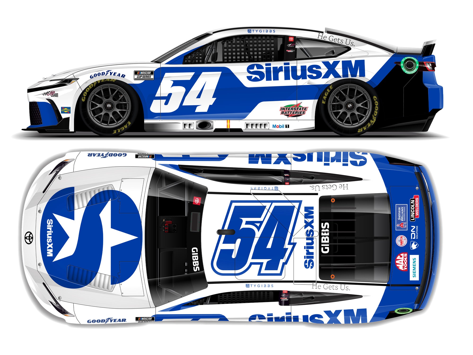 Lionel Racing - NASCAR Cup Series 2024 - Ty Gibbs - #54 SiriusXM