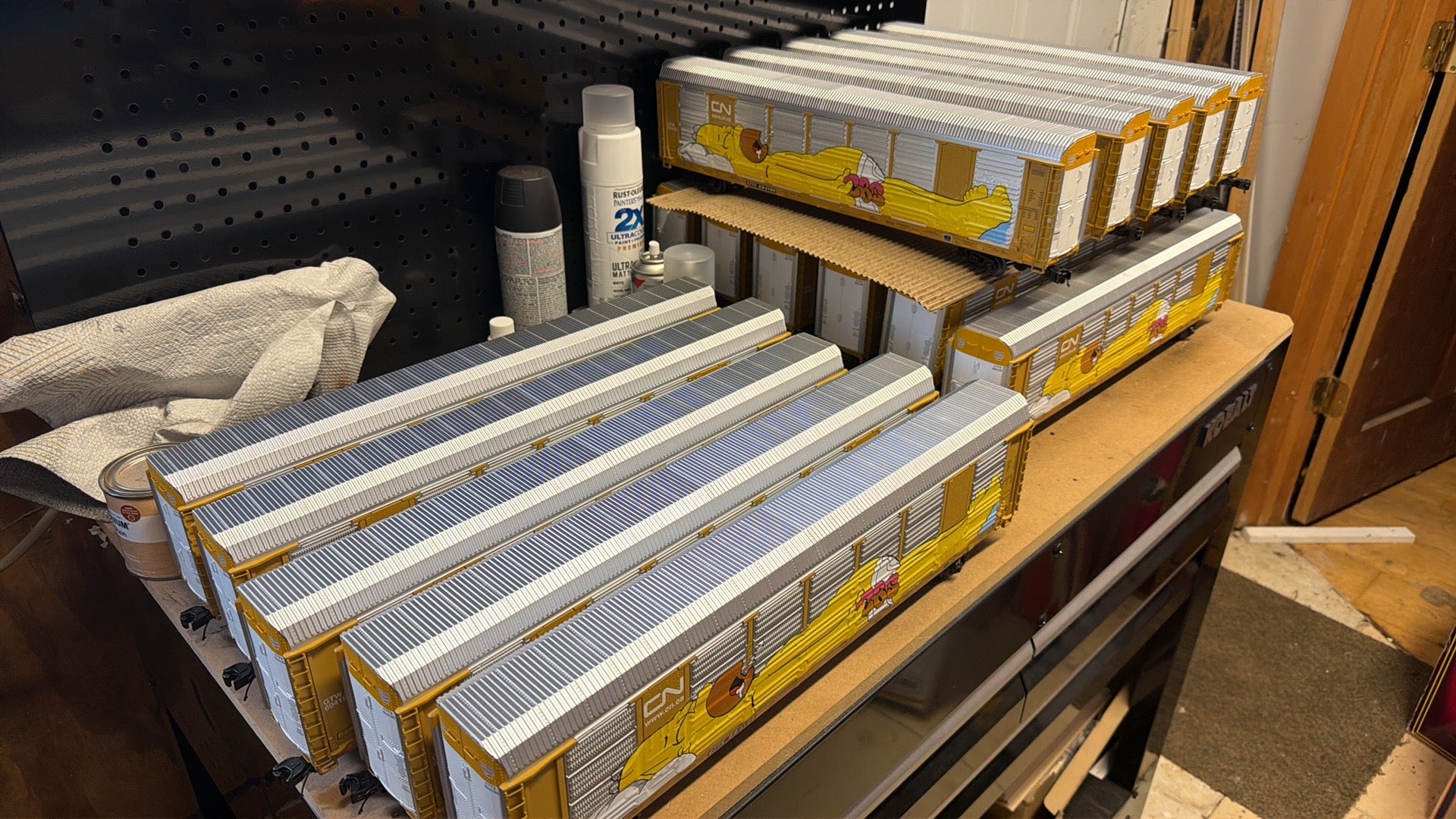 MTH 20-95829D - Premier - Corrugated Auto Carrier "Canadian National" 694195 - Custom by MrMuffin'sTrains