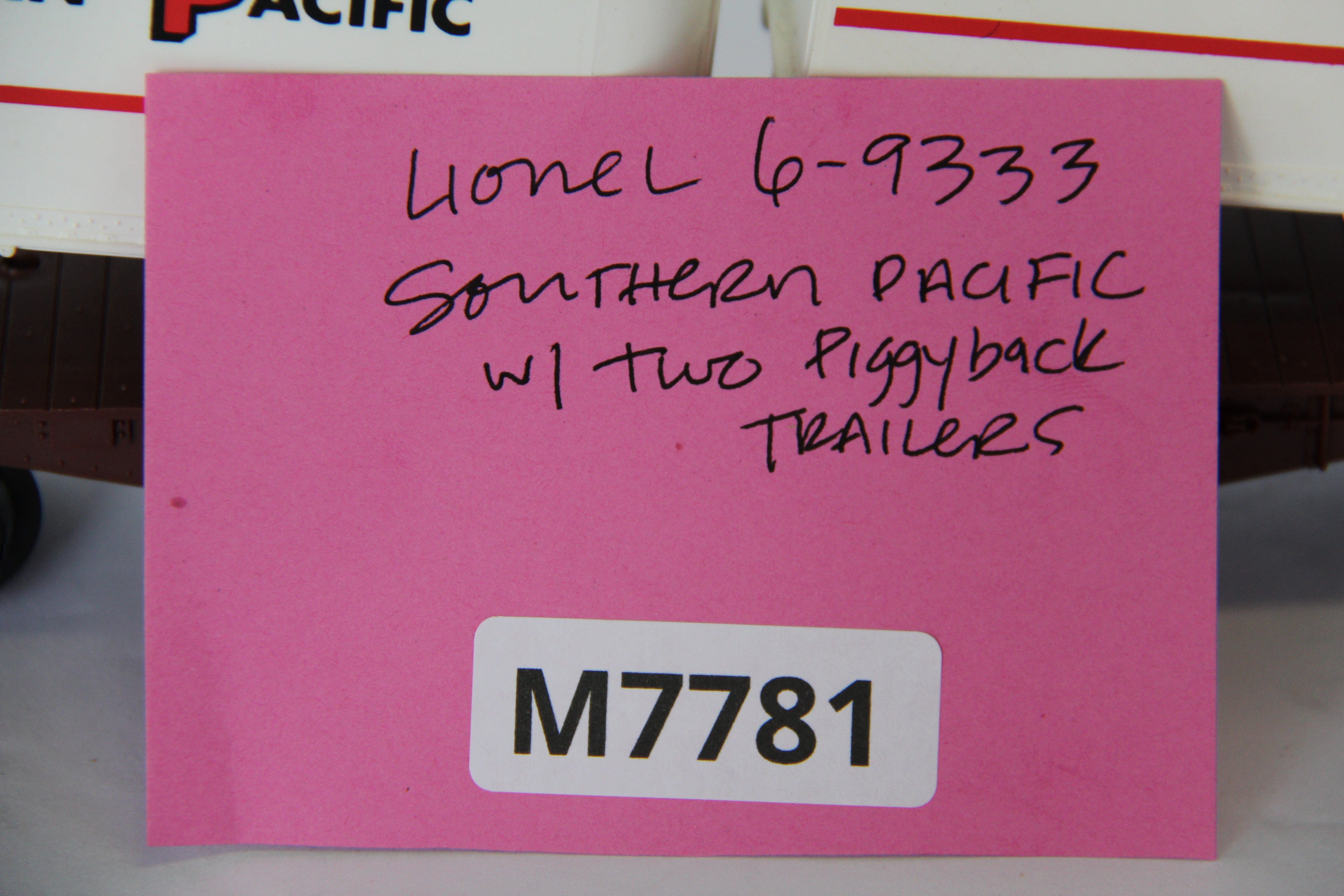 Lionel Southern Pacific Flatcar w/ 2 Piggyback Trailers-Second hand-M7781