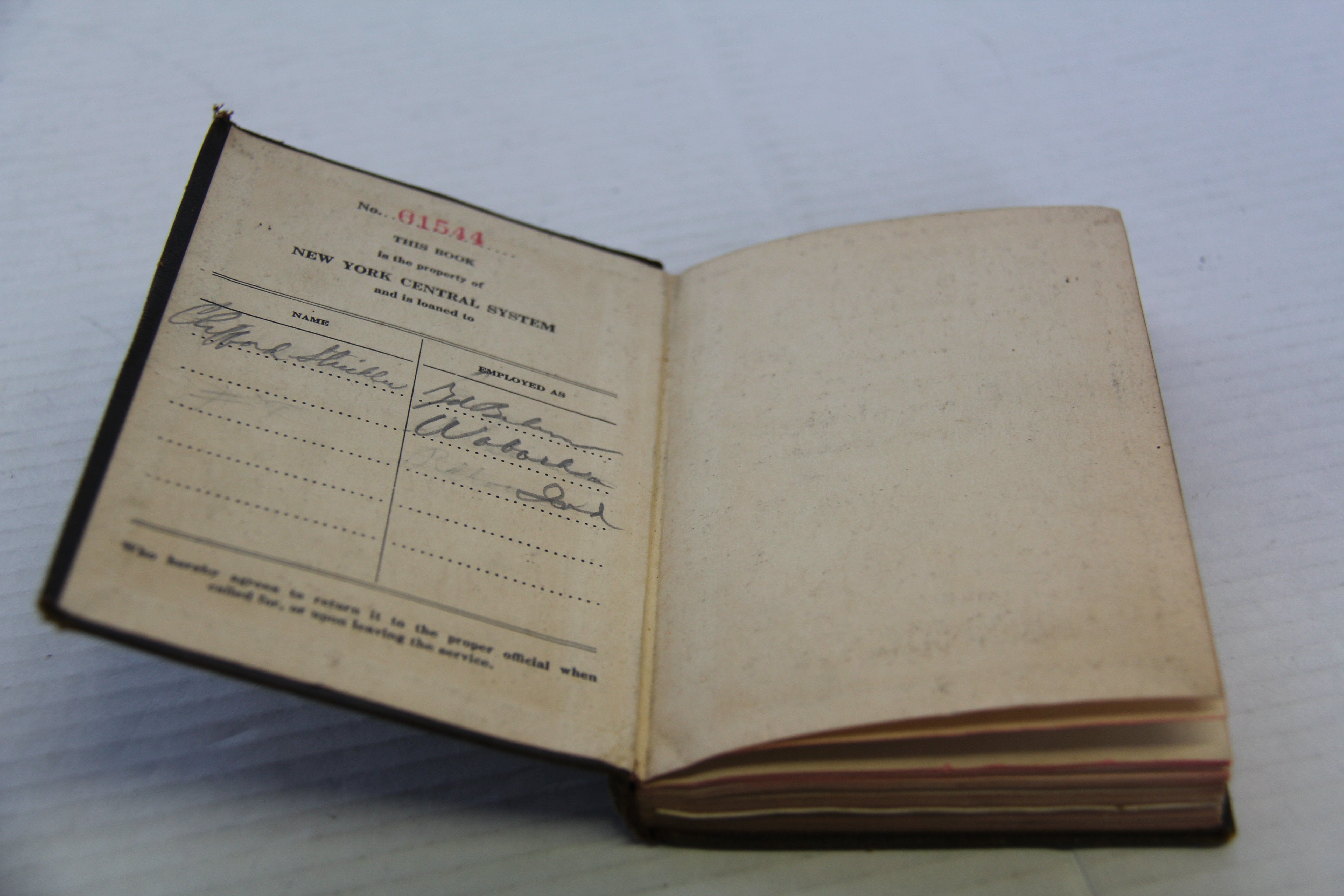 1937 New York Central System's "Rules for the Government of the Operating Department"-Second hand-M7380 - MrMuffin'sTrains