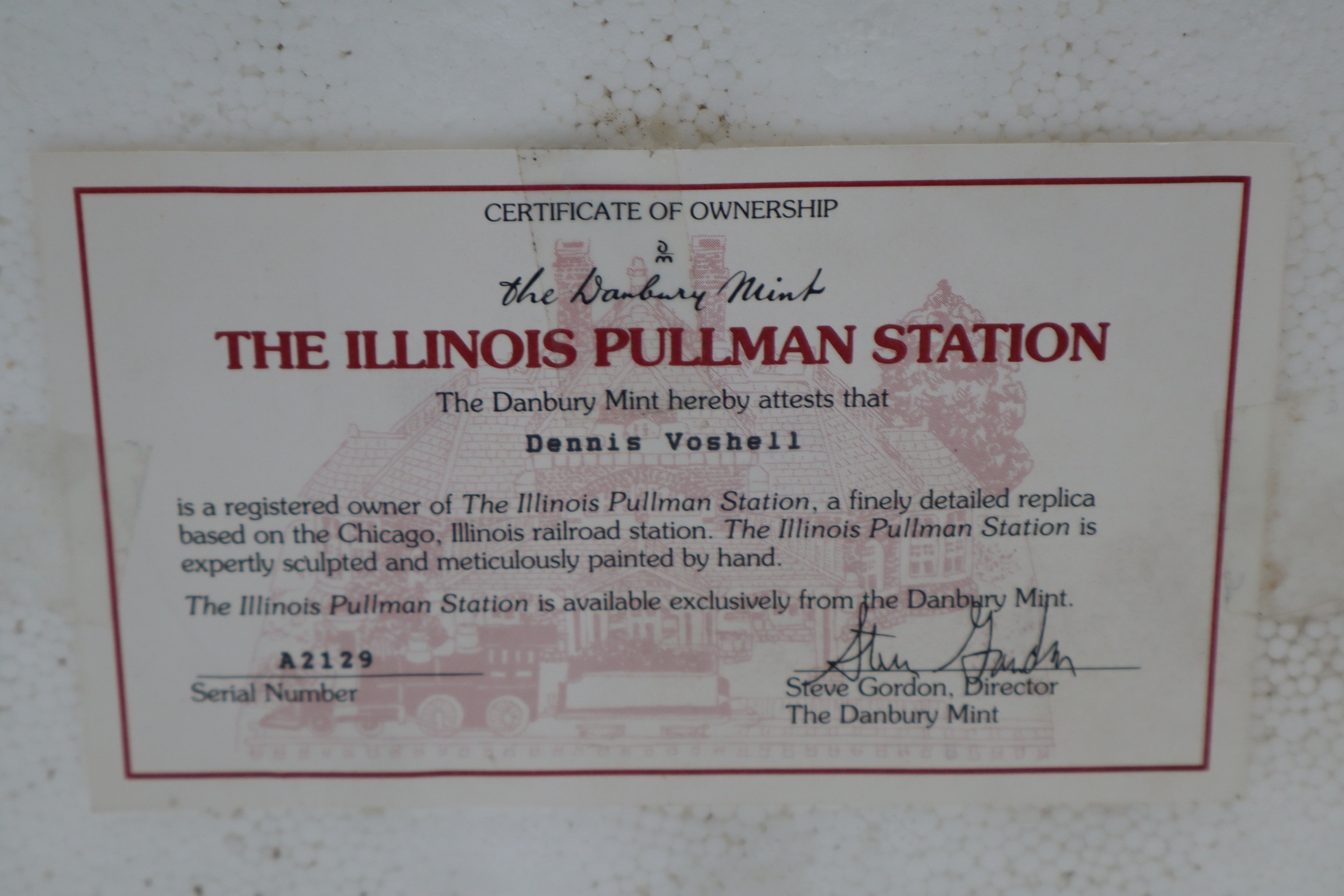 1994 Danbury Mint "The Illinois Pullman Station "-Second hand-M8390