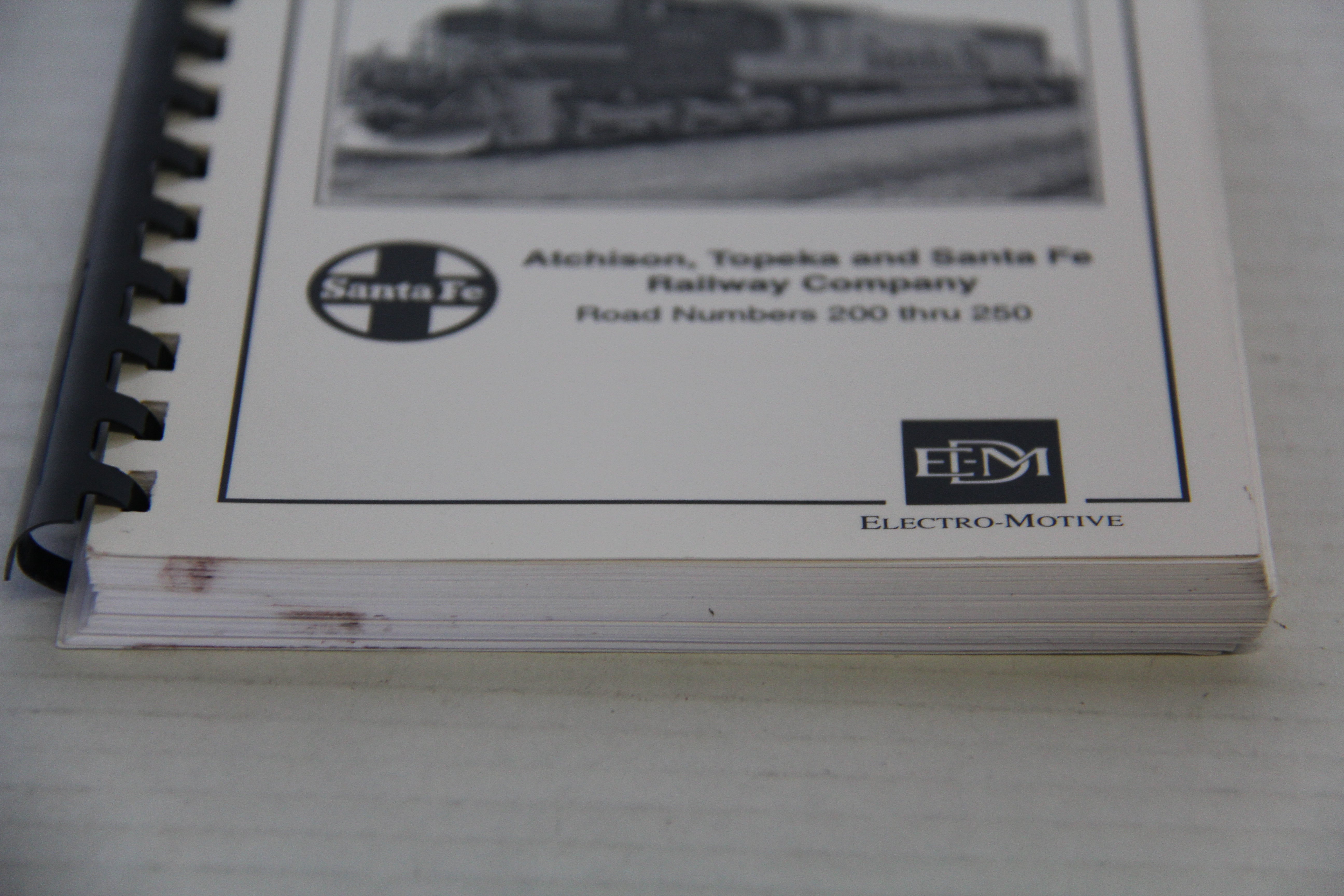 Atchison, Topeka and Santa Fe Railway Company SD75M Operator's Manual Road Numbers 200 thru 250-Second hand-M7382 - MrMuffin'sTrains