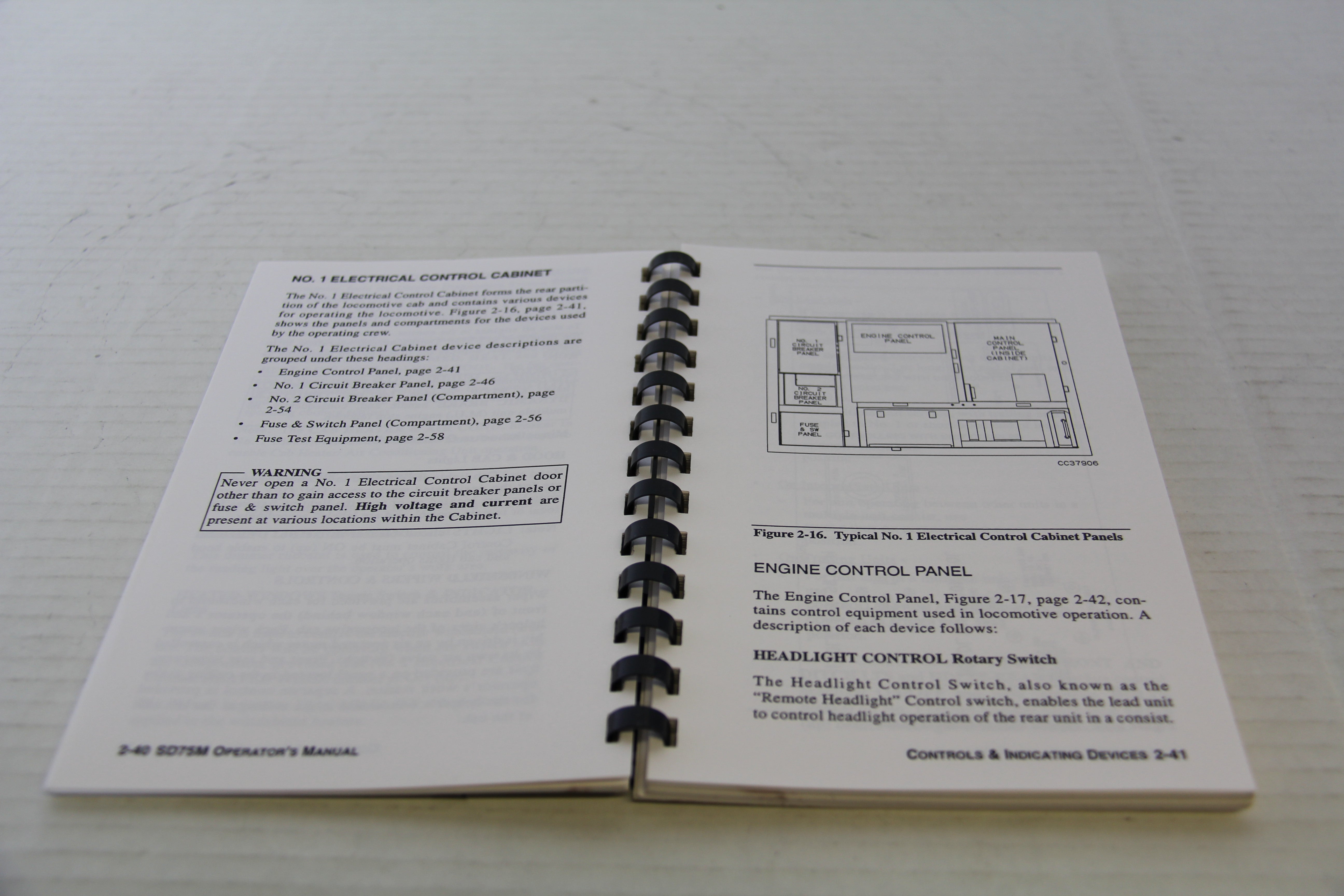 Atchison, Topeka and Santa Fe Railway Company SD75M Operator's Manual Road Numbers 200 thru 250-Second hand-M7382 - MrMuffin'sTrains