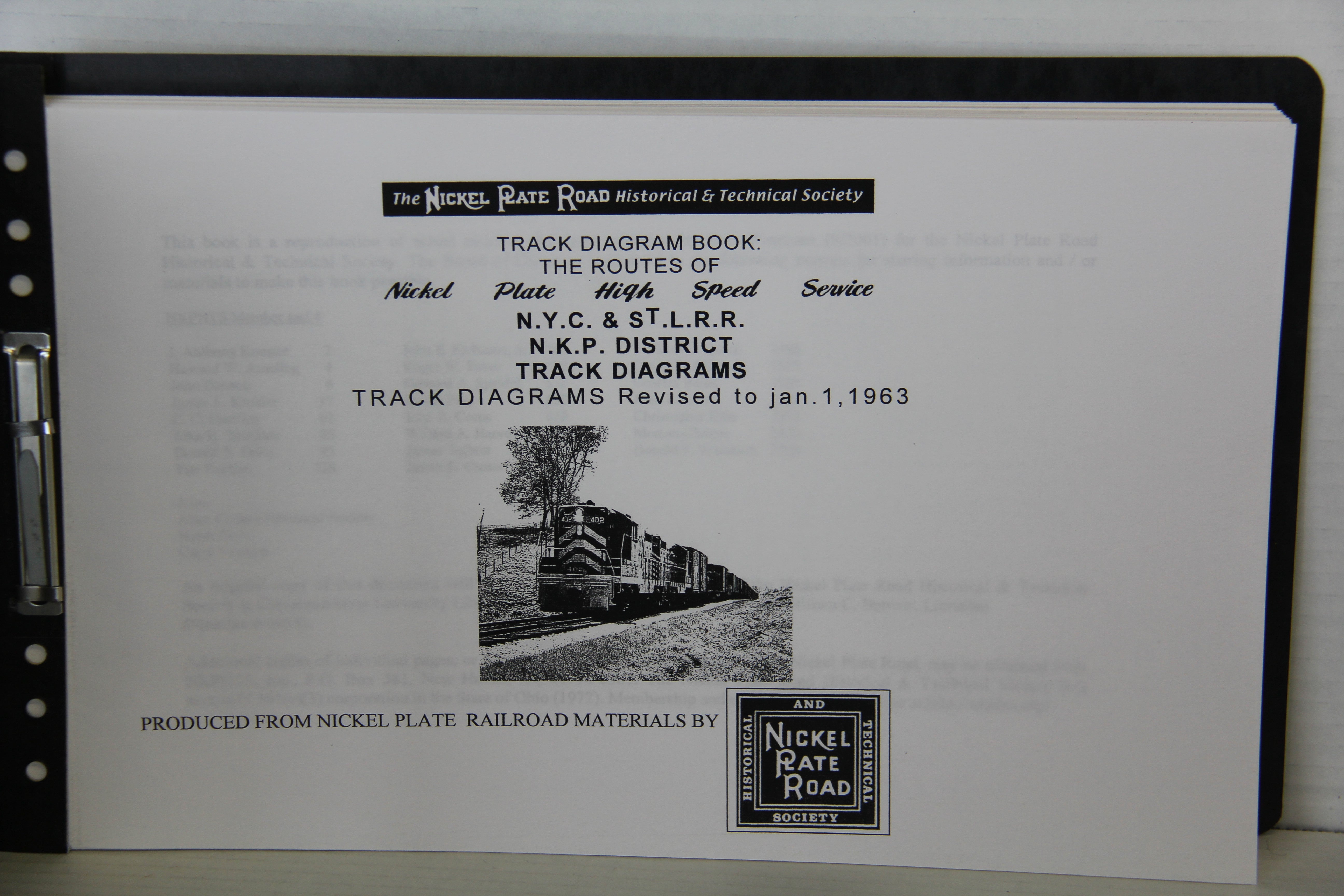 1963 Nickel Plate Road Historical Society NYC & St L. RR Track Diagrams -4 Set-Second hand-M7384 - MrMuffin'sTrains