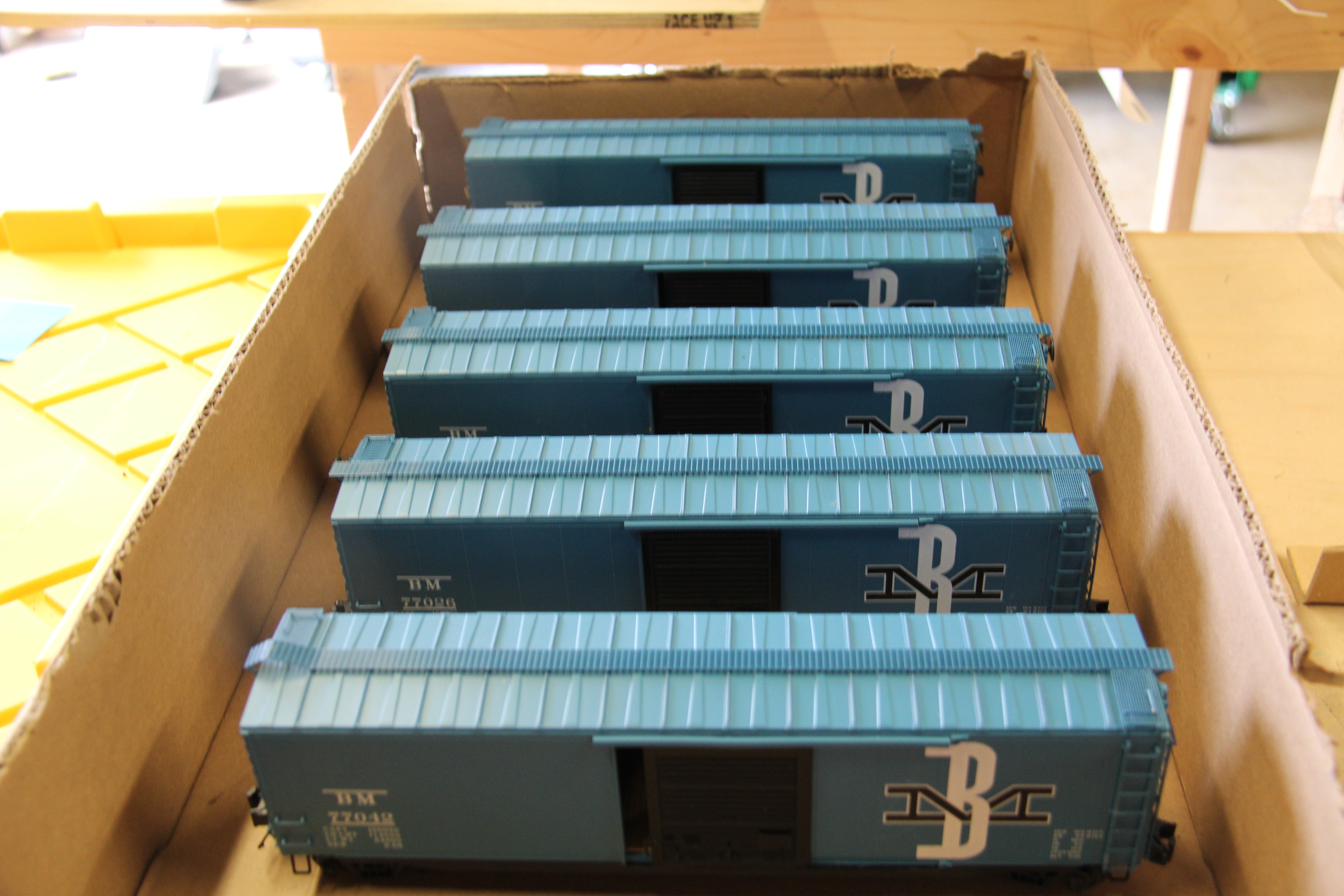 MTH 20-93558 Boston & Maine 50' PS-1 Box Cars w/ Youngstown Door-11 Set-Second hand-M6128