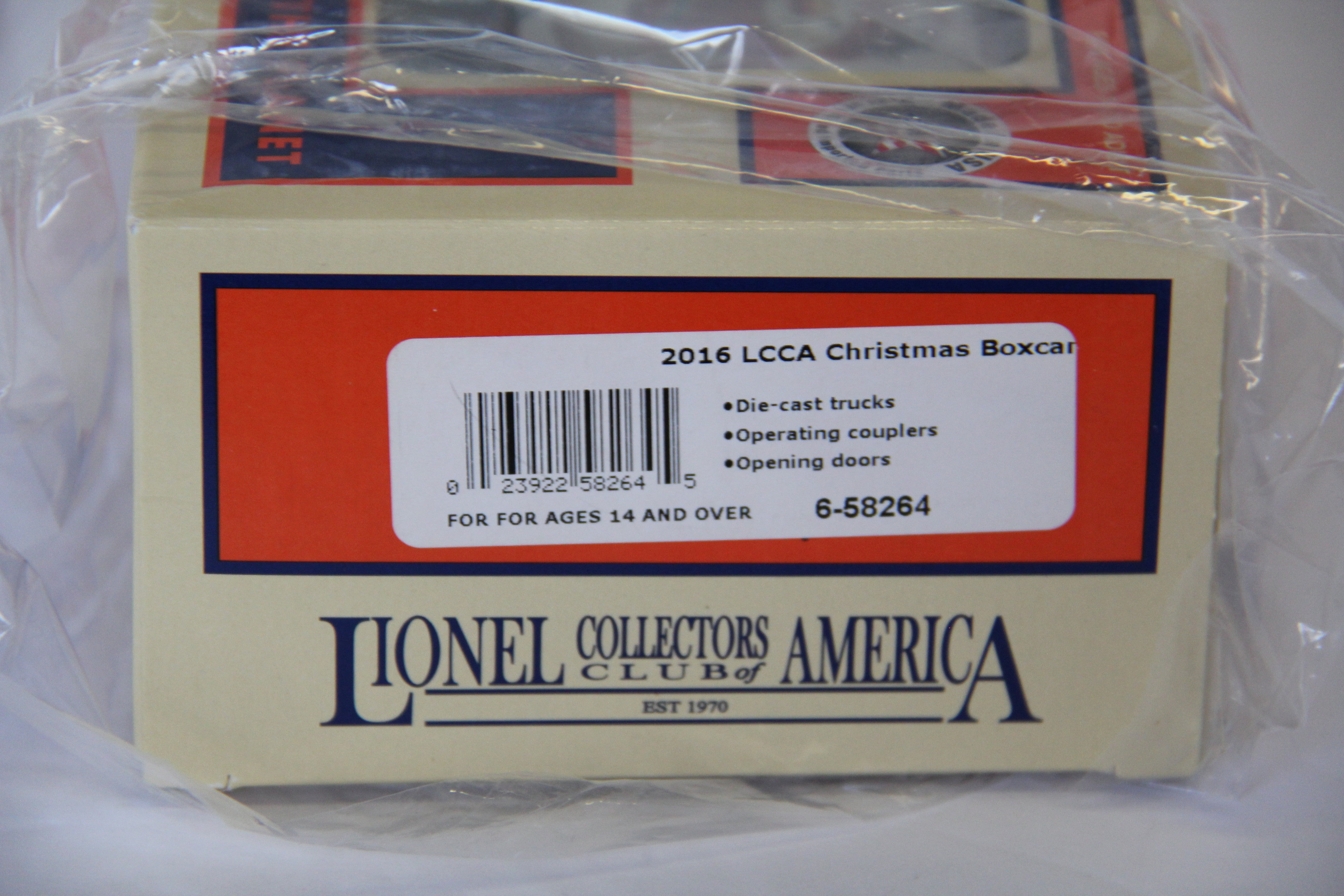 Lionel 6-58264 -2016 LCCA Christmas Boxcar-Second hand-M7795