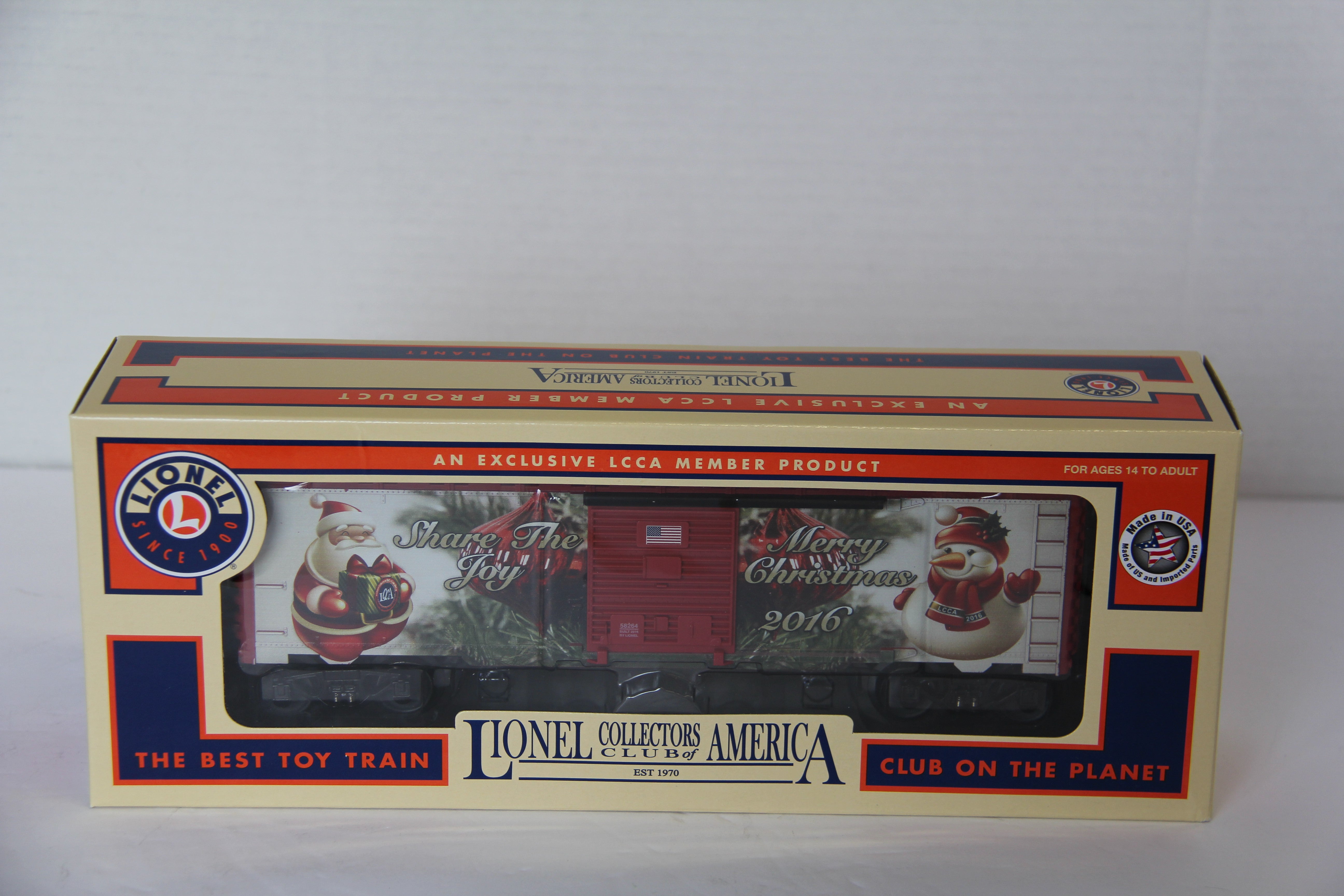 Lionel 6-58264 -2016 LCCA Christmas Boxcar-Second hand-M7795