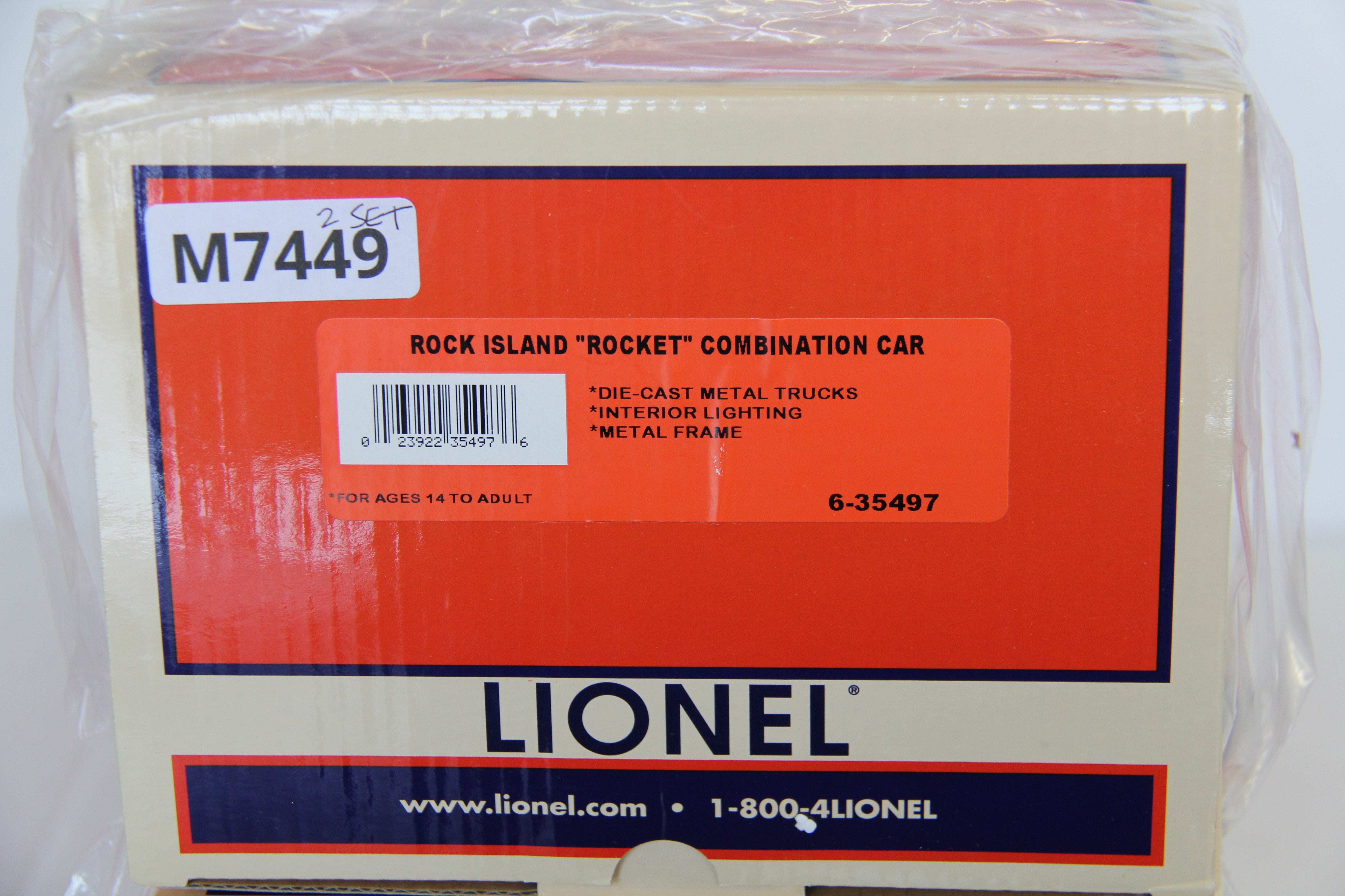 Lionel 6-35497 & 6-35498 Rock Island Budd Combo Car and Coach Car-2 Set-Second hand-M7449 - MrMuffin'sTrains