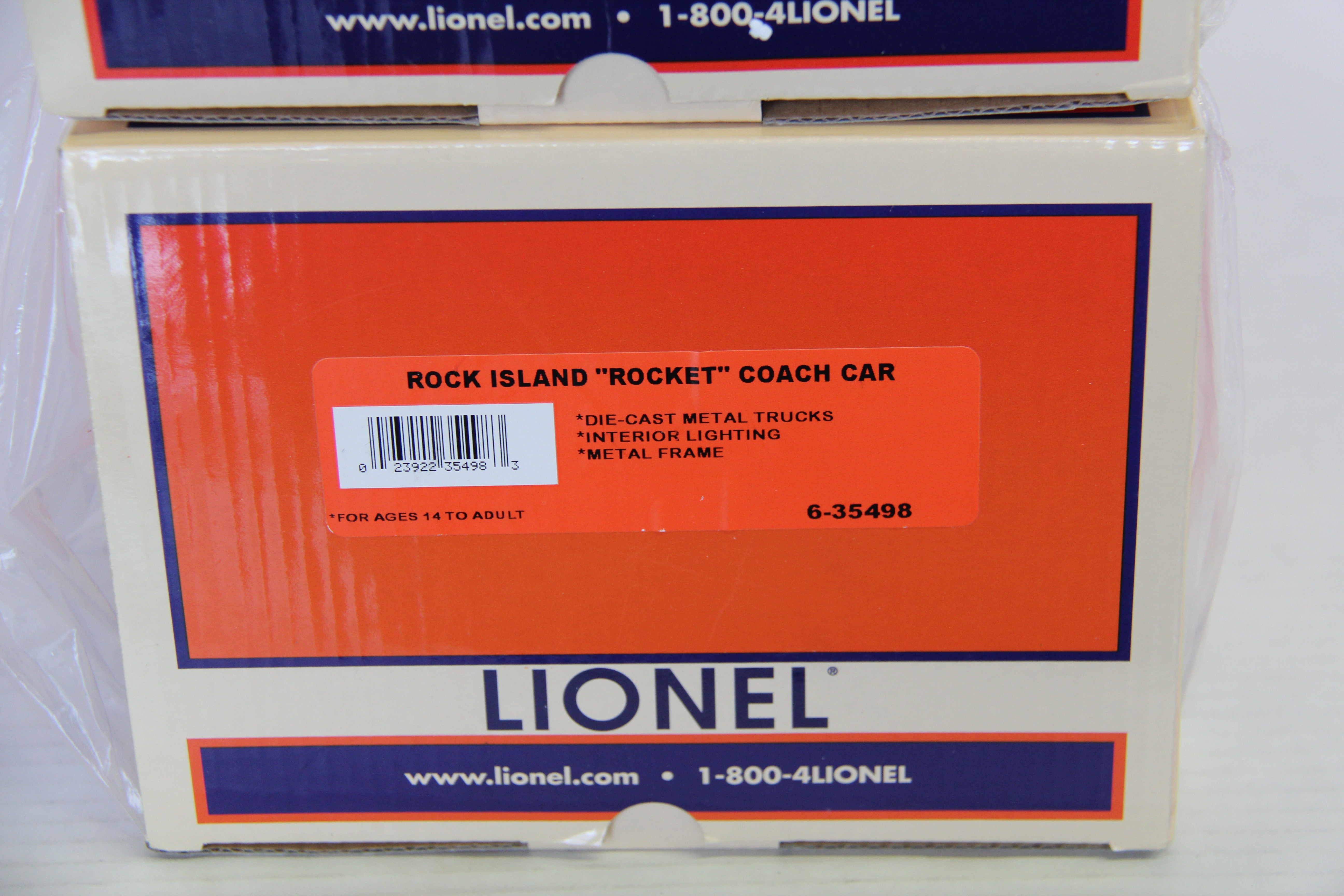 Lionel 6-35497 & 6-35498 Rock Island Budd Combo Car and Coach Car-2 Set-Second hand-M7449 - MrMuffin'sTrains