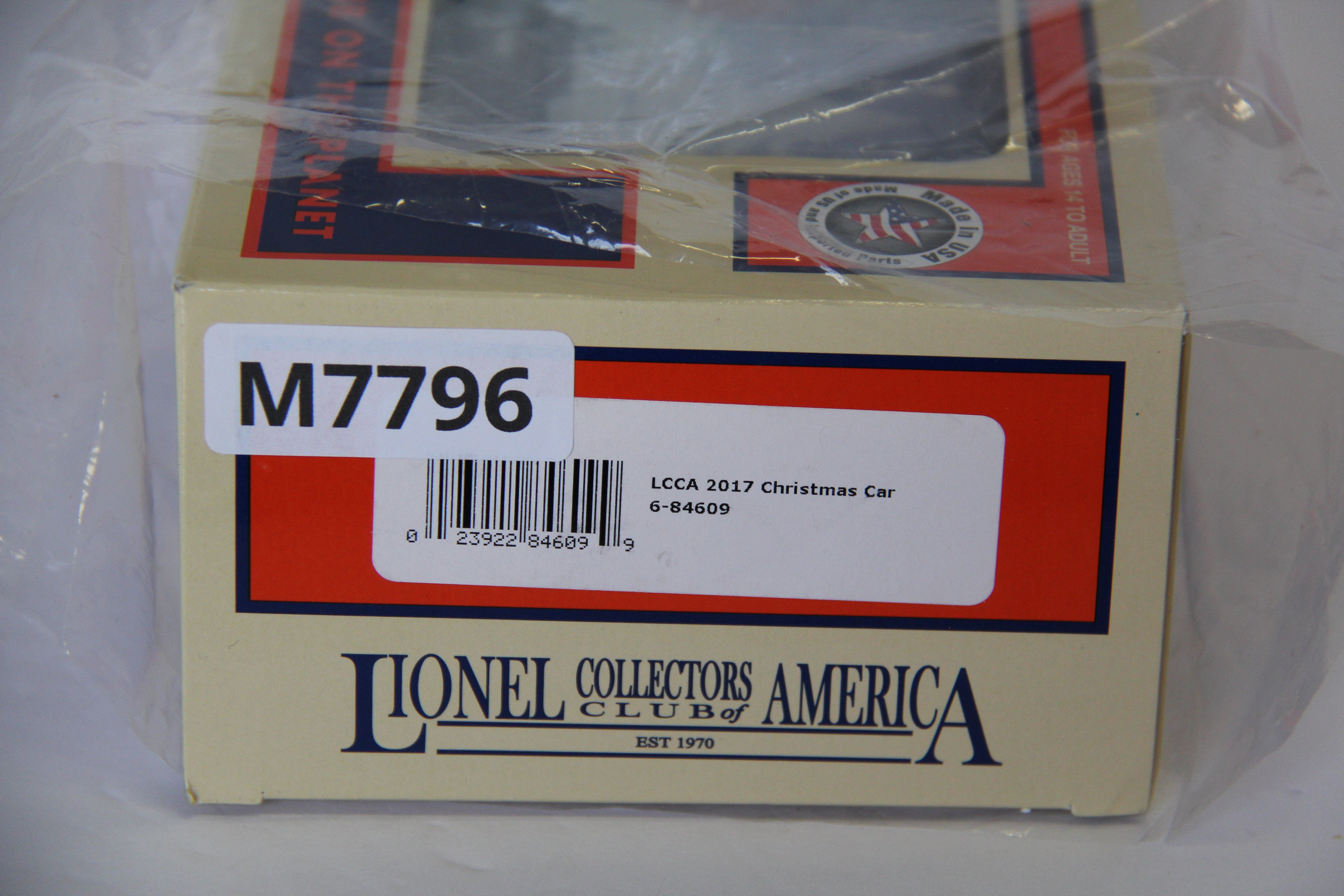 2017 Lionel 6-84609 LCCA Christmas Car-Second hand-M7796