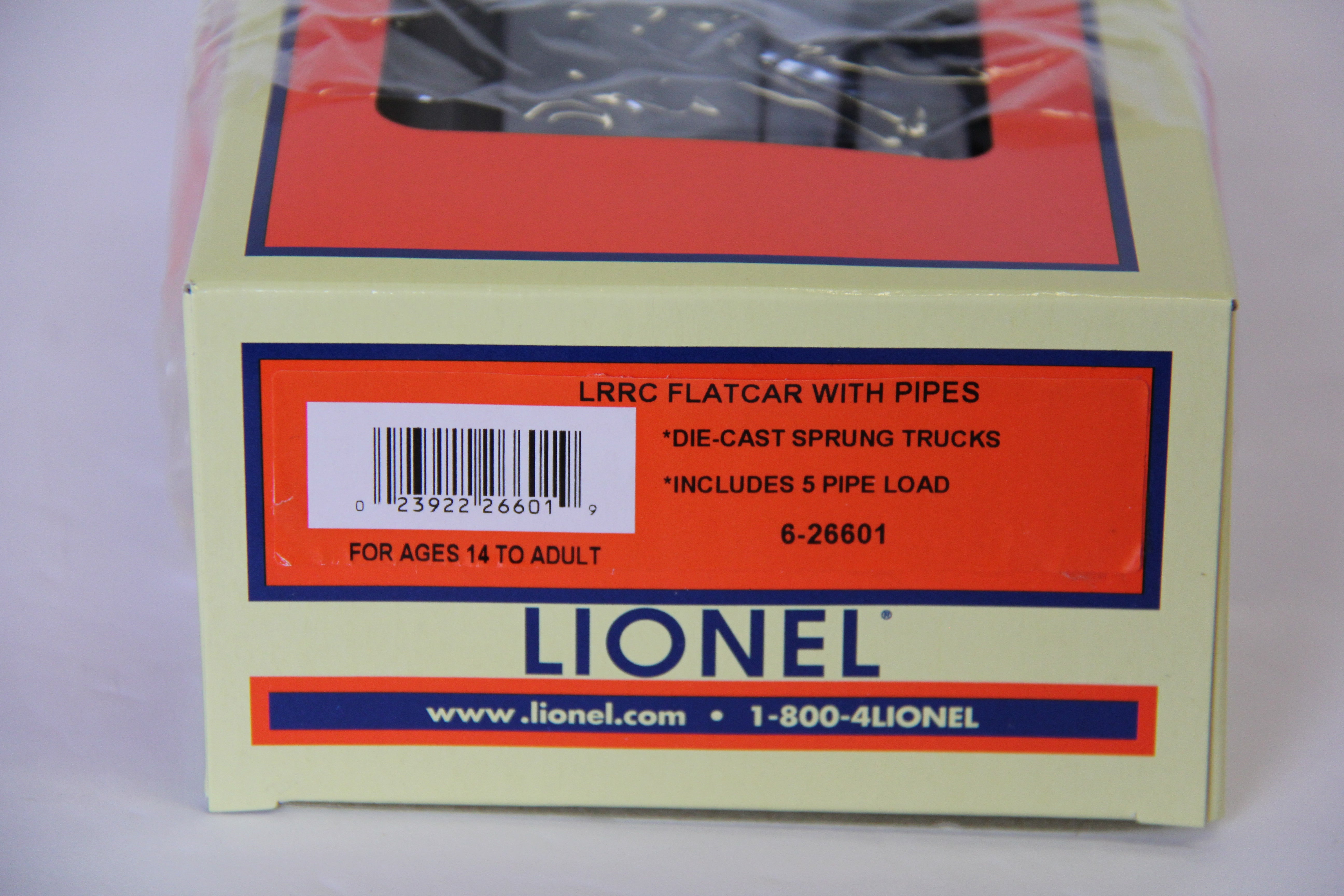 Lionel 6-26601 LRRC Flatcar with Pipes-Second hand-M7797