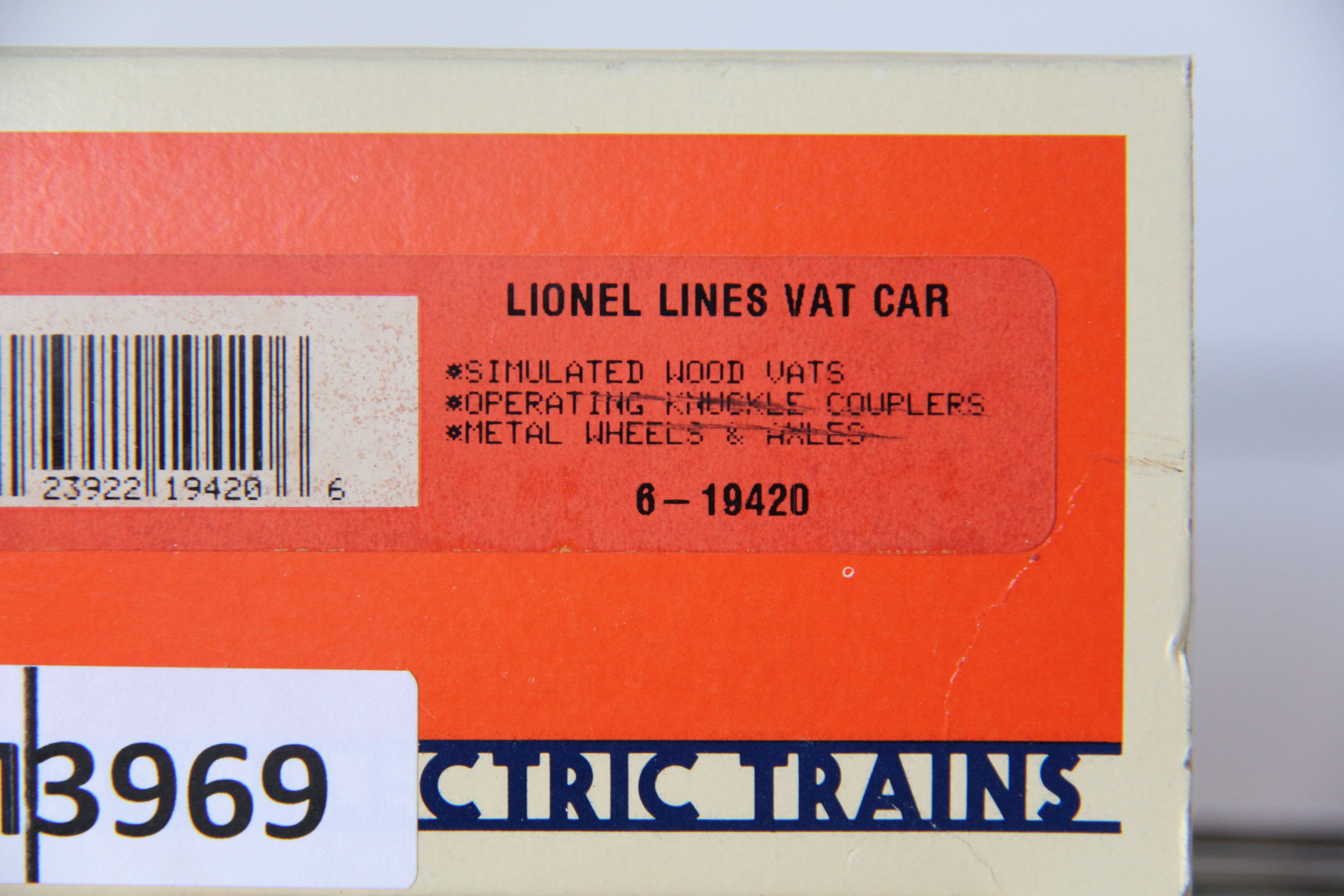 Lionel Lines 6-19420 Vat Car-Second hand-M3969