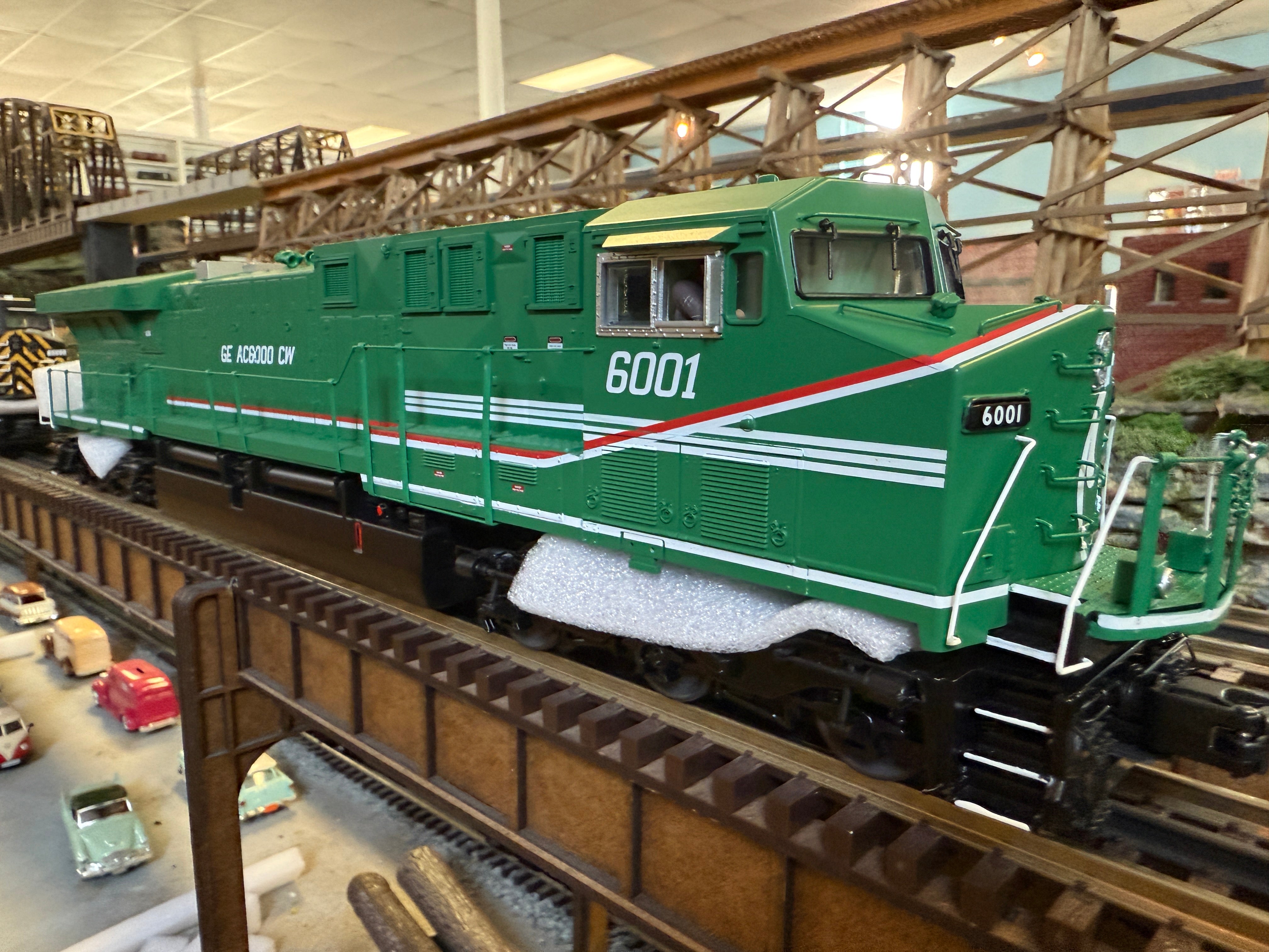 MTH 20-21881-1 - AC6000 Diesel Engine "G.E. Demonstrator" #6001 w/ PS3