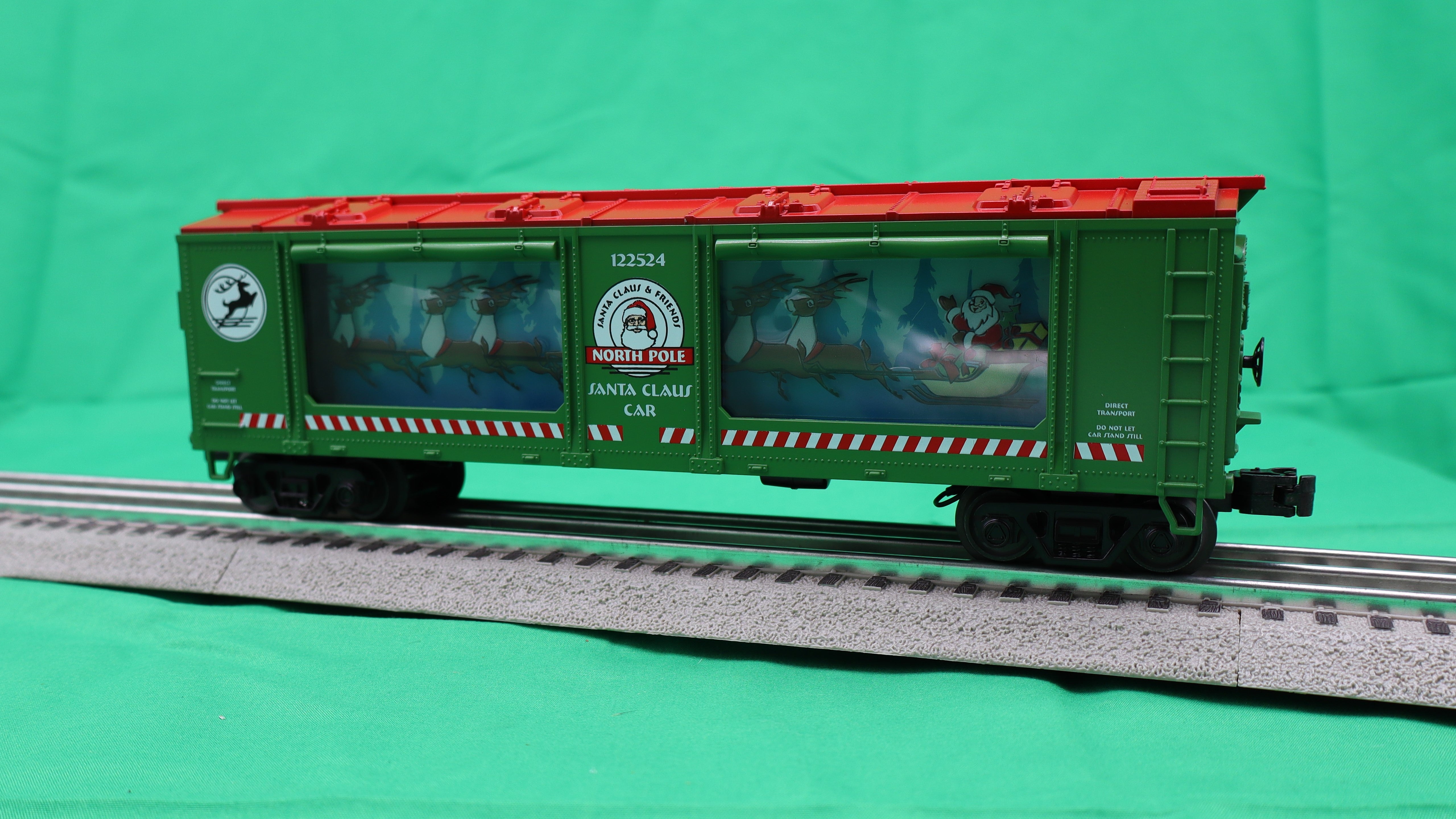 MTH 30-79692 - Operating Action Car "Christmas" #122524 (Flying Santa Sleigh)