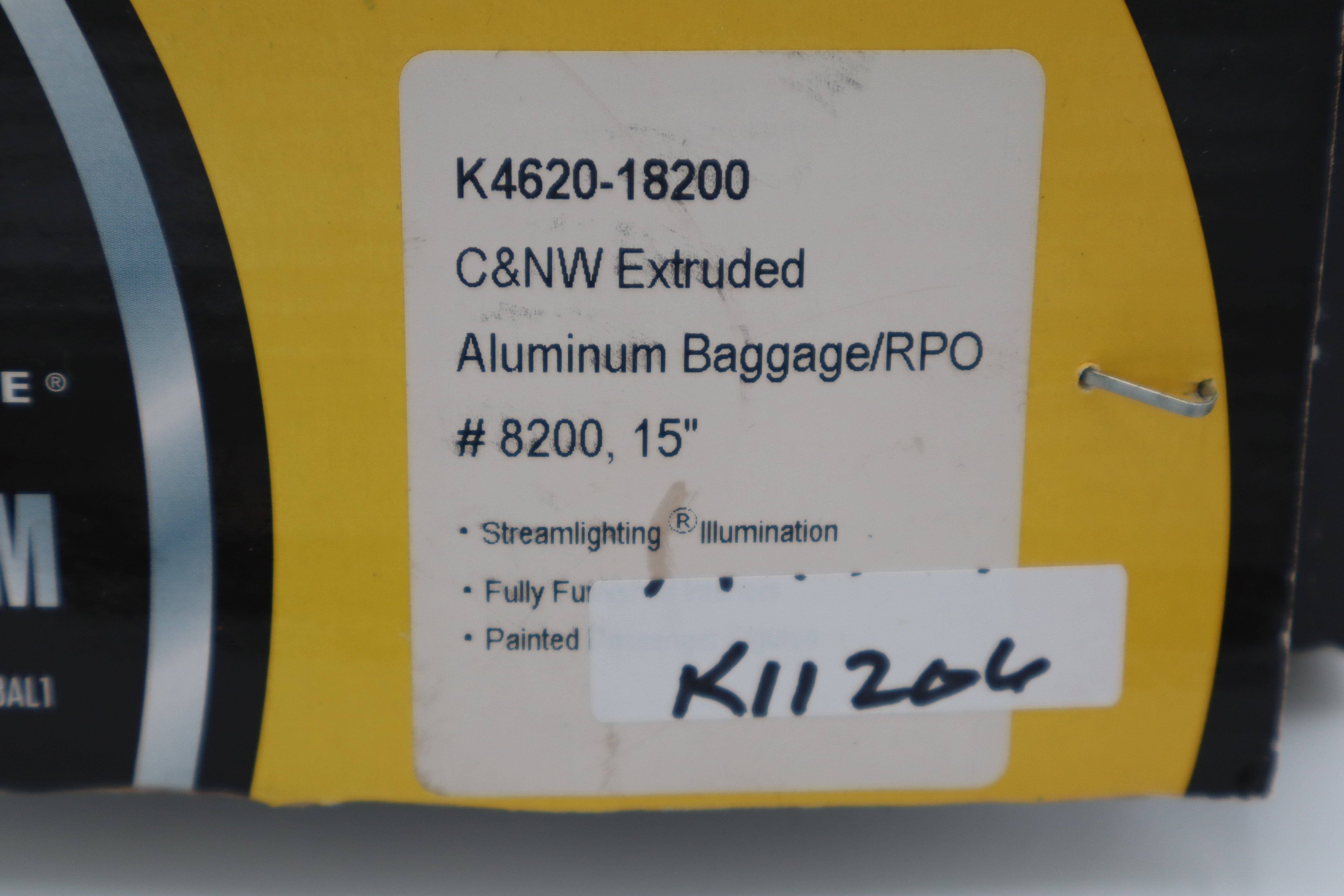 K Line K4620-18200 C & NW 15" Extruded Aluminum Baggage/RPO #8200-Second hand-M11206