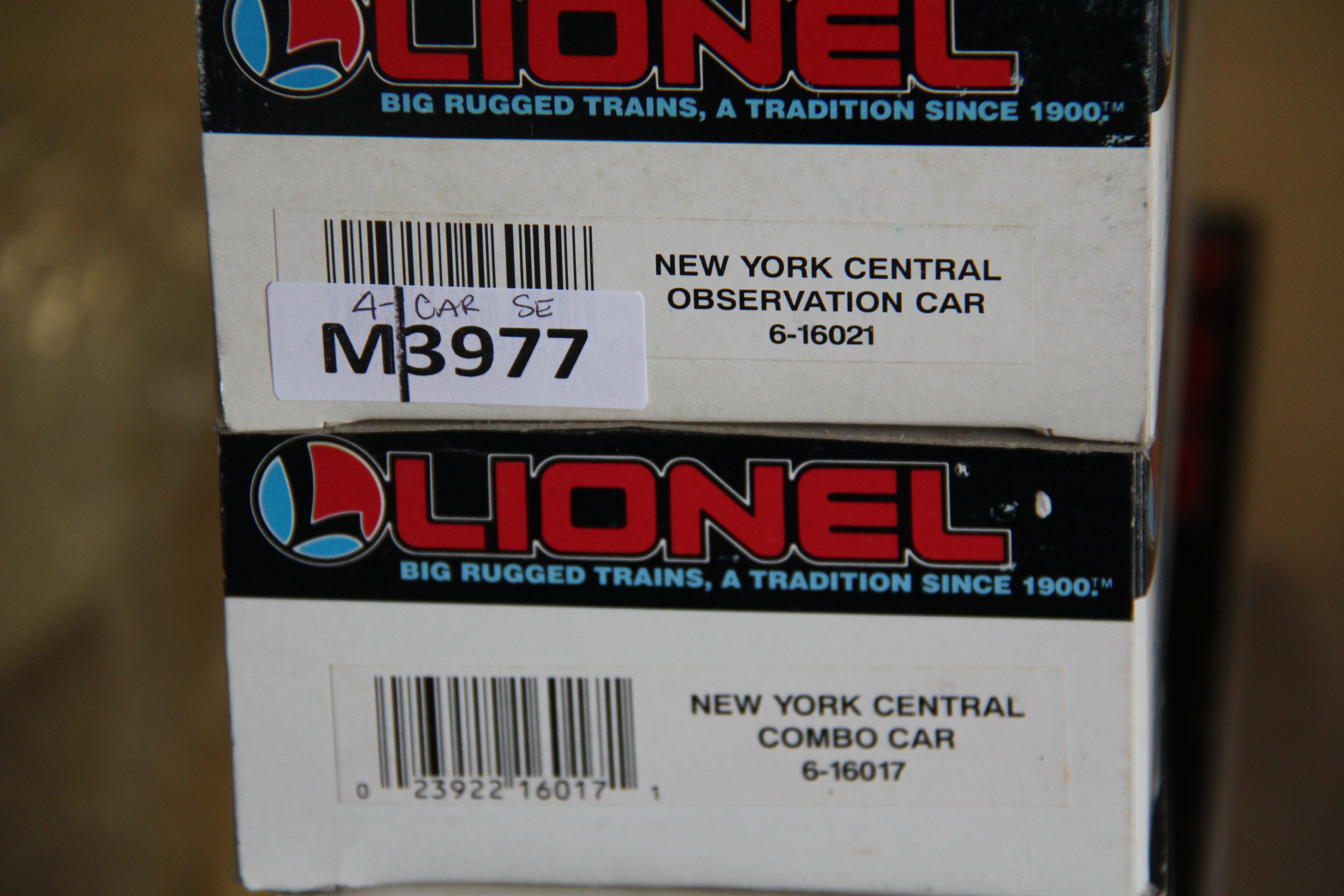 Lionel 6-16021 New York Central 4 Car Passenger Set -Second hand-M3977