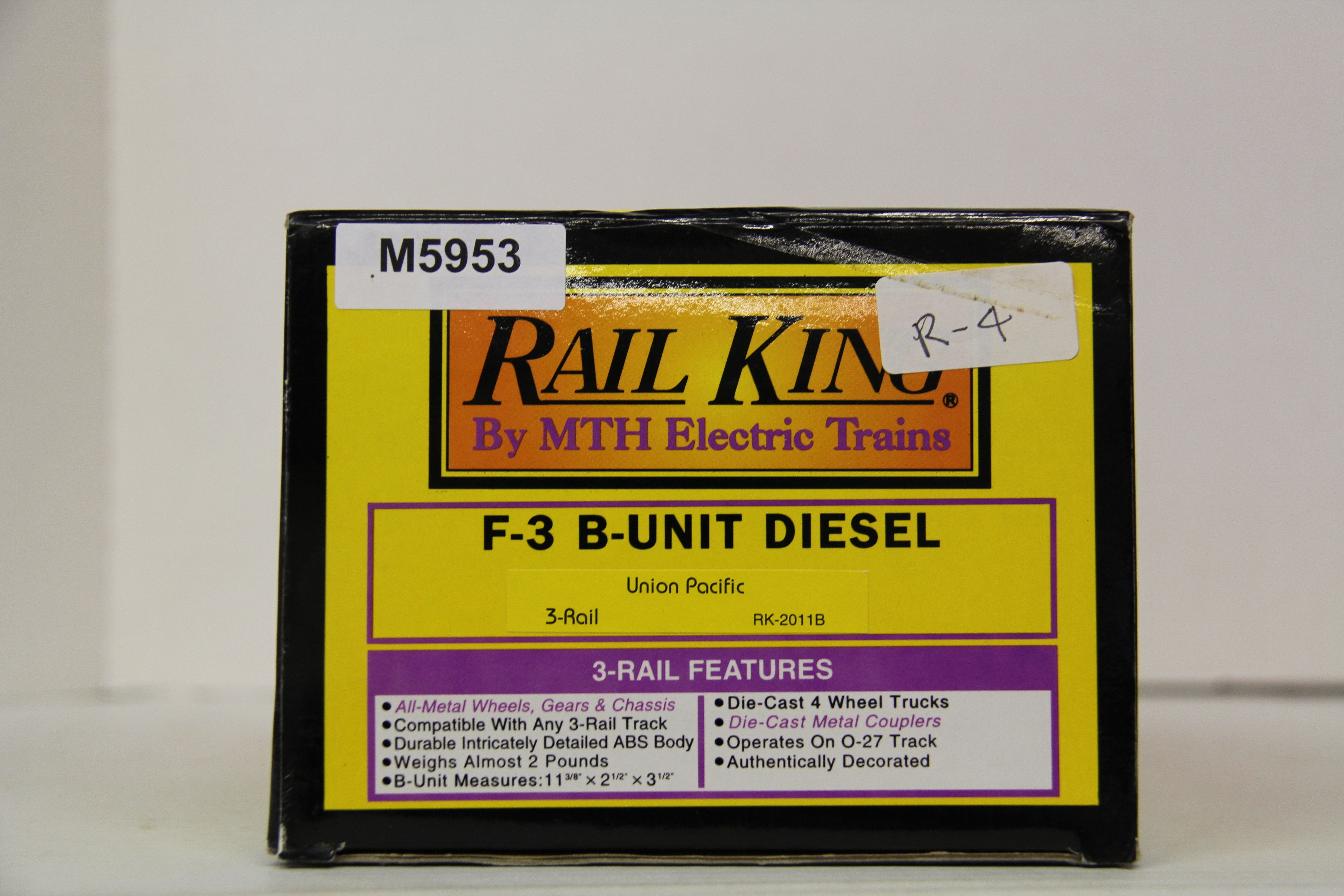 Rail King RK-2011B Union Pacific F-3 B-Unit Diesel Non Powered Dummy-Second hand-M5953
